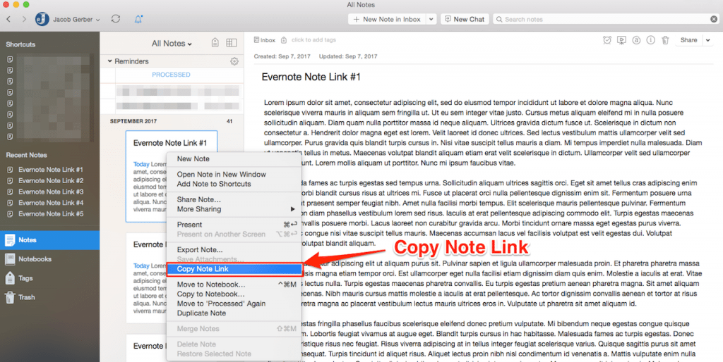 create weblink in evernote for mac