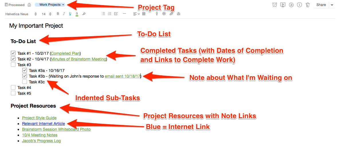 How to Manage Projects in Evernote